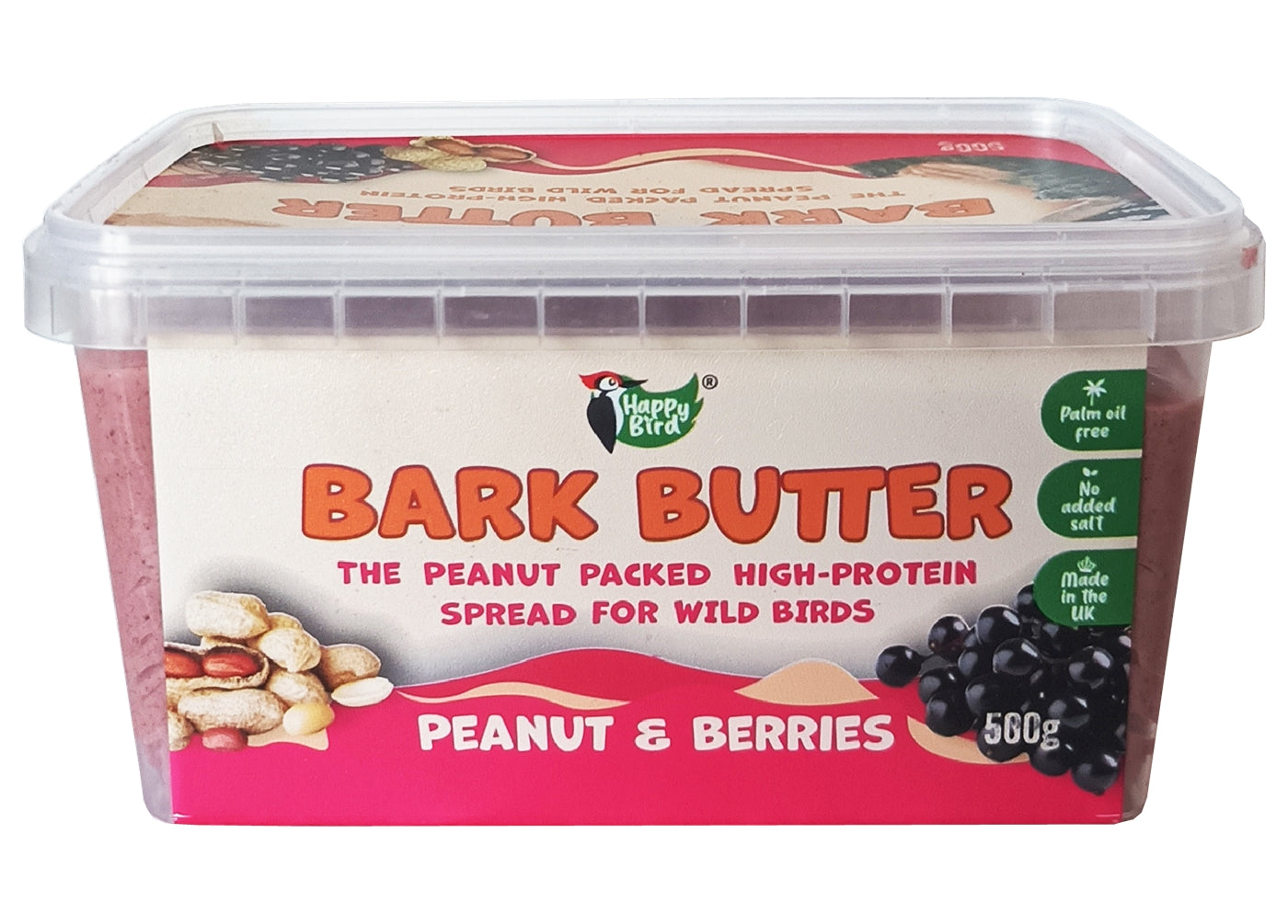 Happy Bird - Bark Butter (Peanut & Berries) 500g - Buy Online SPR Centre UK