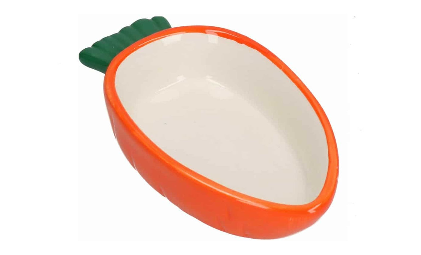 Pet Platter - Carrot Pet Bowl for Small Animals - Buy Online SPR Centre UK