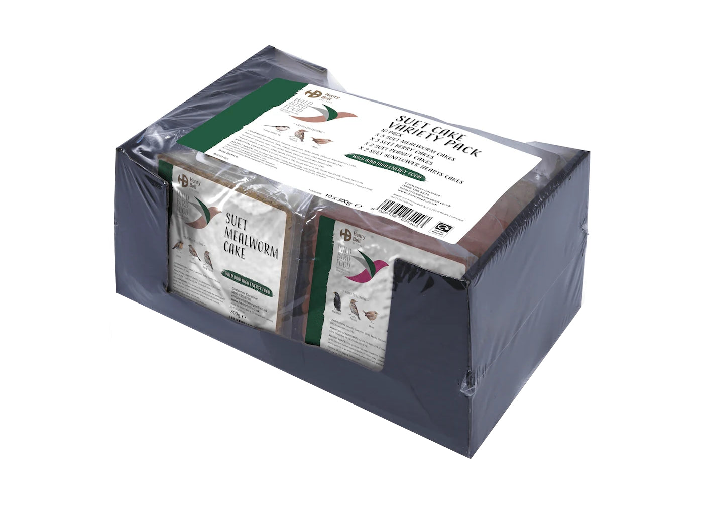 Henry Bell - Suet Cake Variety Pack 10 x 300g | Wild Bird Care - Buy Online SPR Centre UK