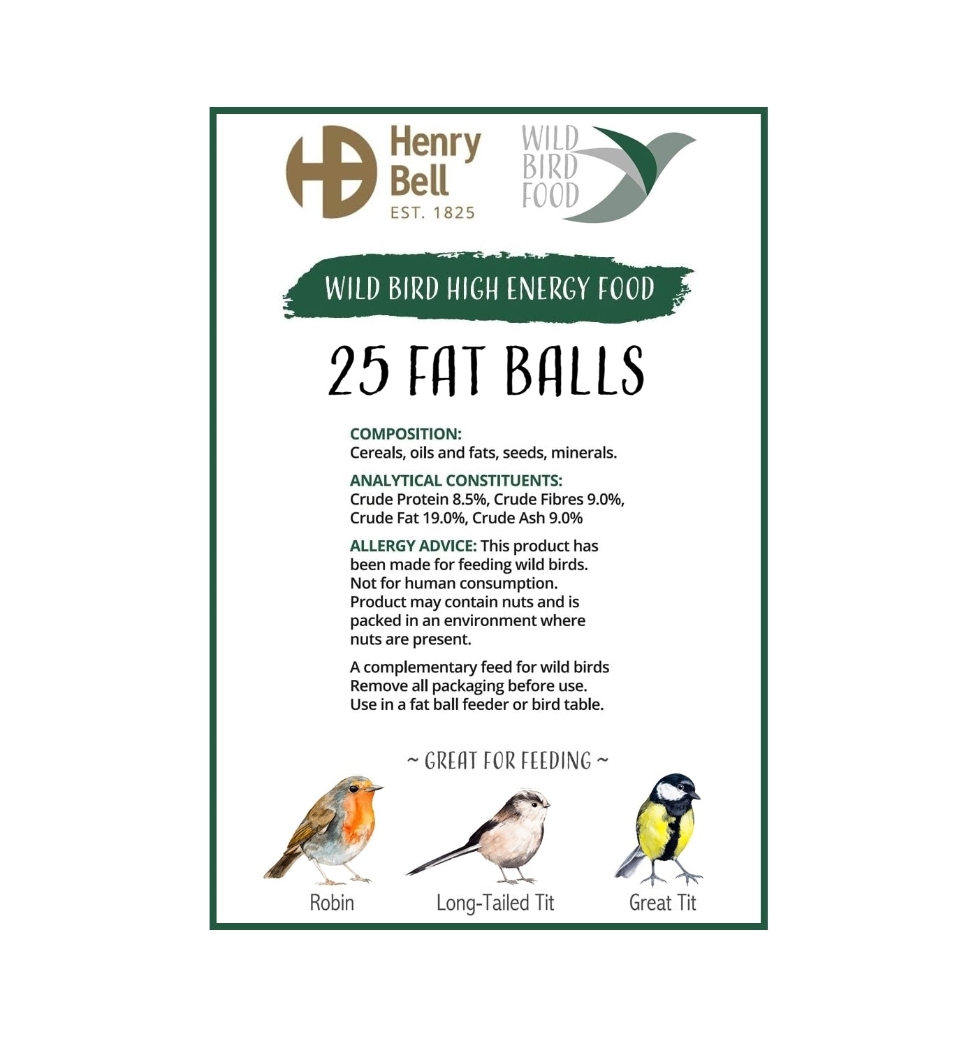 Henry Bell - Fat Balls (25 Pack) - Buy Online SPR Centre UK