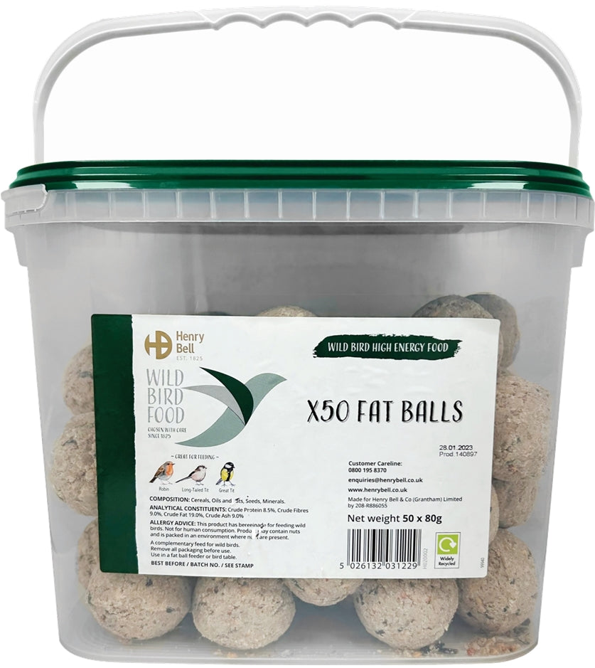 Henry Bell - Fat Balls (Tub of 50) - Buy Online SPR Centre UK