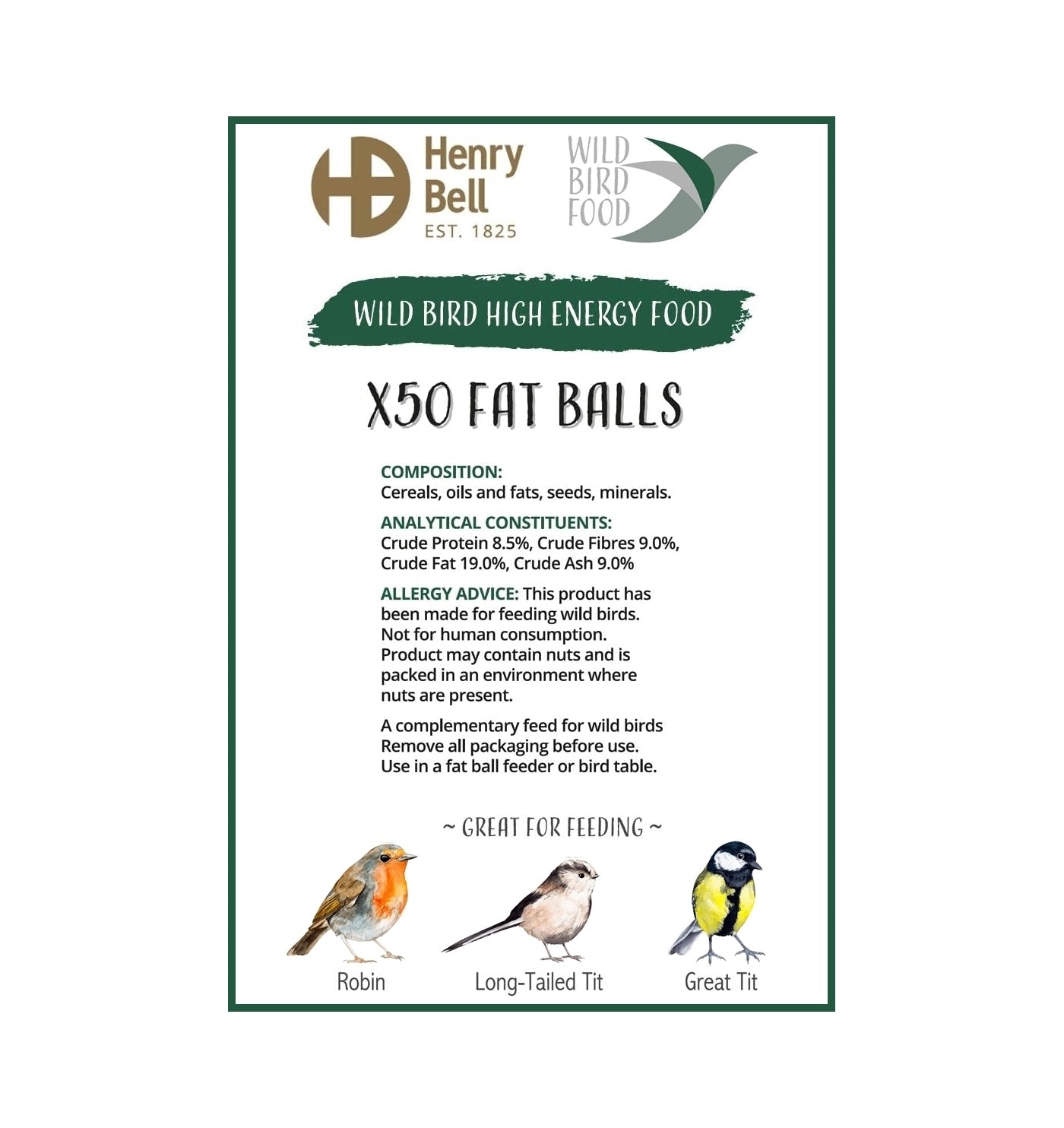 Henry Bell - Fat Balls (Tub of 50) - Buy Online SPR Centre UK