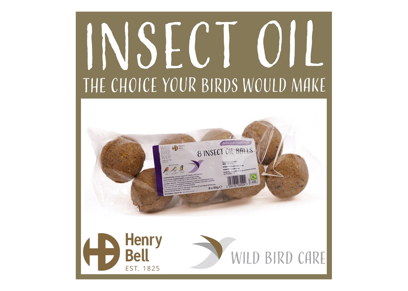 Henry Bell - Insect Oil Balls (Pack of 8) - Buy Online SPR Centre UK