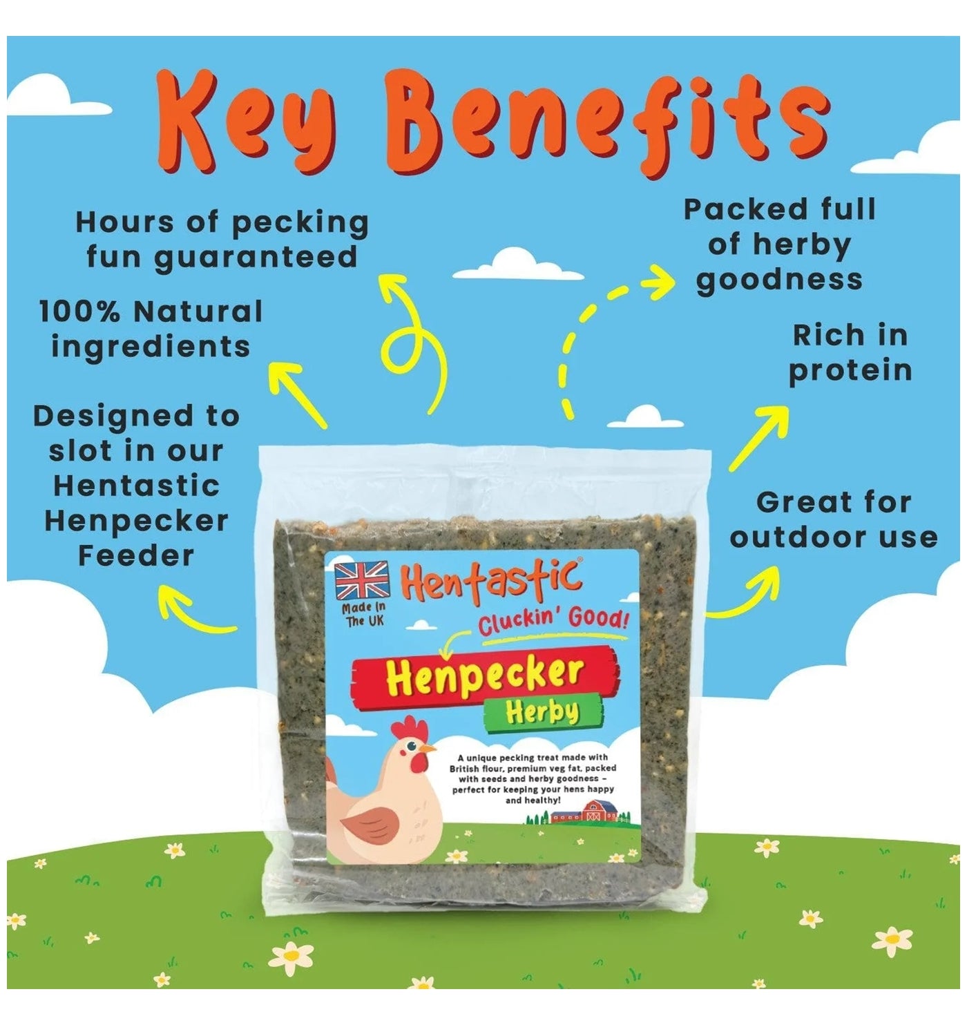 Hentastic - Henpecker Herby Treat Block - Buy Online SPR Centre UK