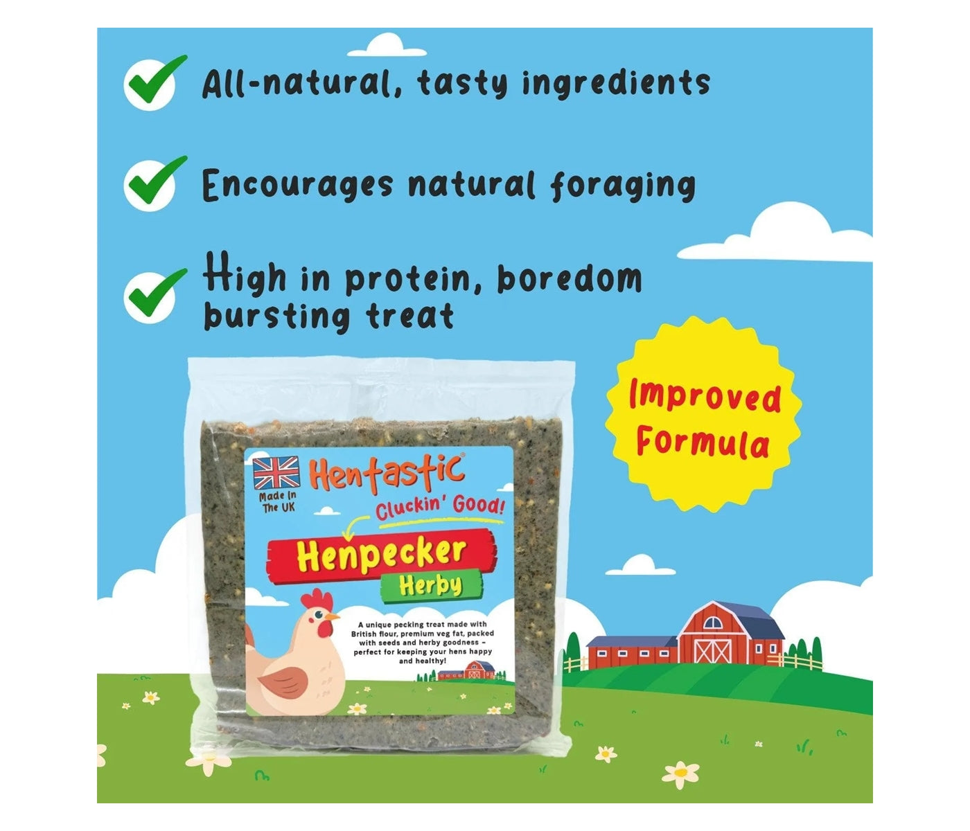 Hentastic - Henpecker Herby Treat Block - Buy Online SPR Centre UK