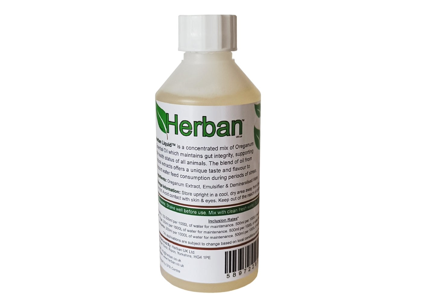 Herban Liquid for Poultry, Game Birds, Livestock & Fish - Buy Online SPR Centre UK