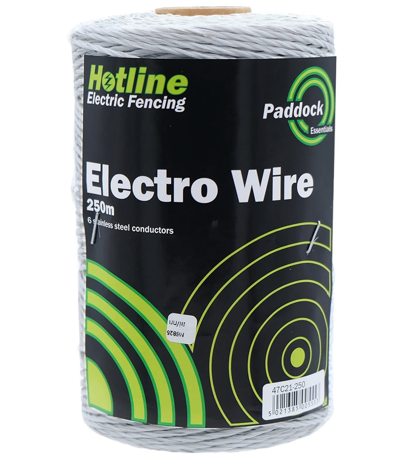 Hotline Paddock Essentials - 6 Strand Electro Wire 250m - Buy Online SPR Centre UK