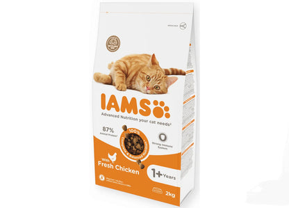 IAMS - Adult Dry Cat Food with Fresh Chicken 2kg - Buy Online SPR Centre UK