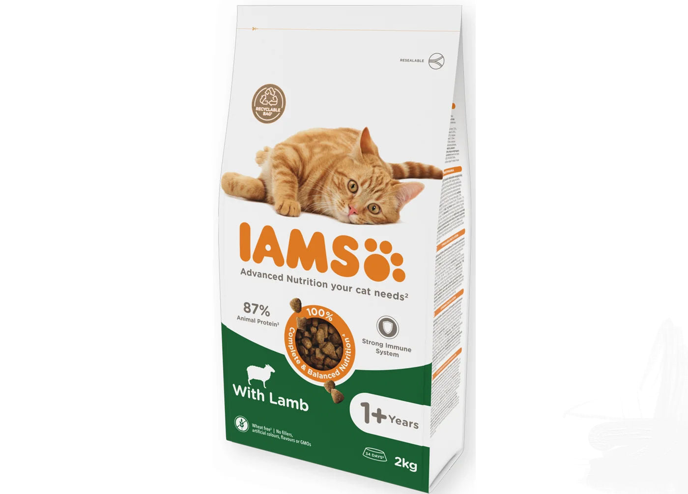 IAMS - Adult Dry Cat Food with Lamb 2kg - Buy Online SPR Centre UK
