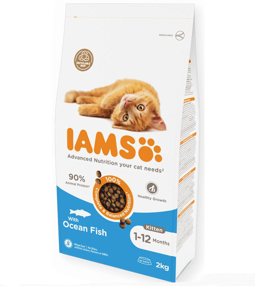 IAMS - Adult Dry Cat Food with Ocean Fish - Buy Online SPR Centre UK