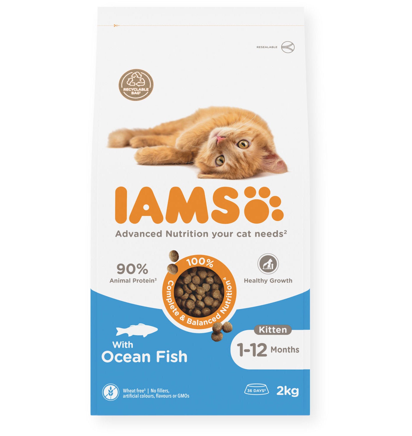 IAMS - Adult Dry Cat Food with Ocean Fish - Buy Online SPR Centre UK
