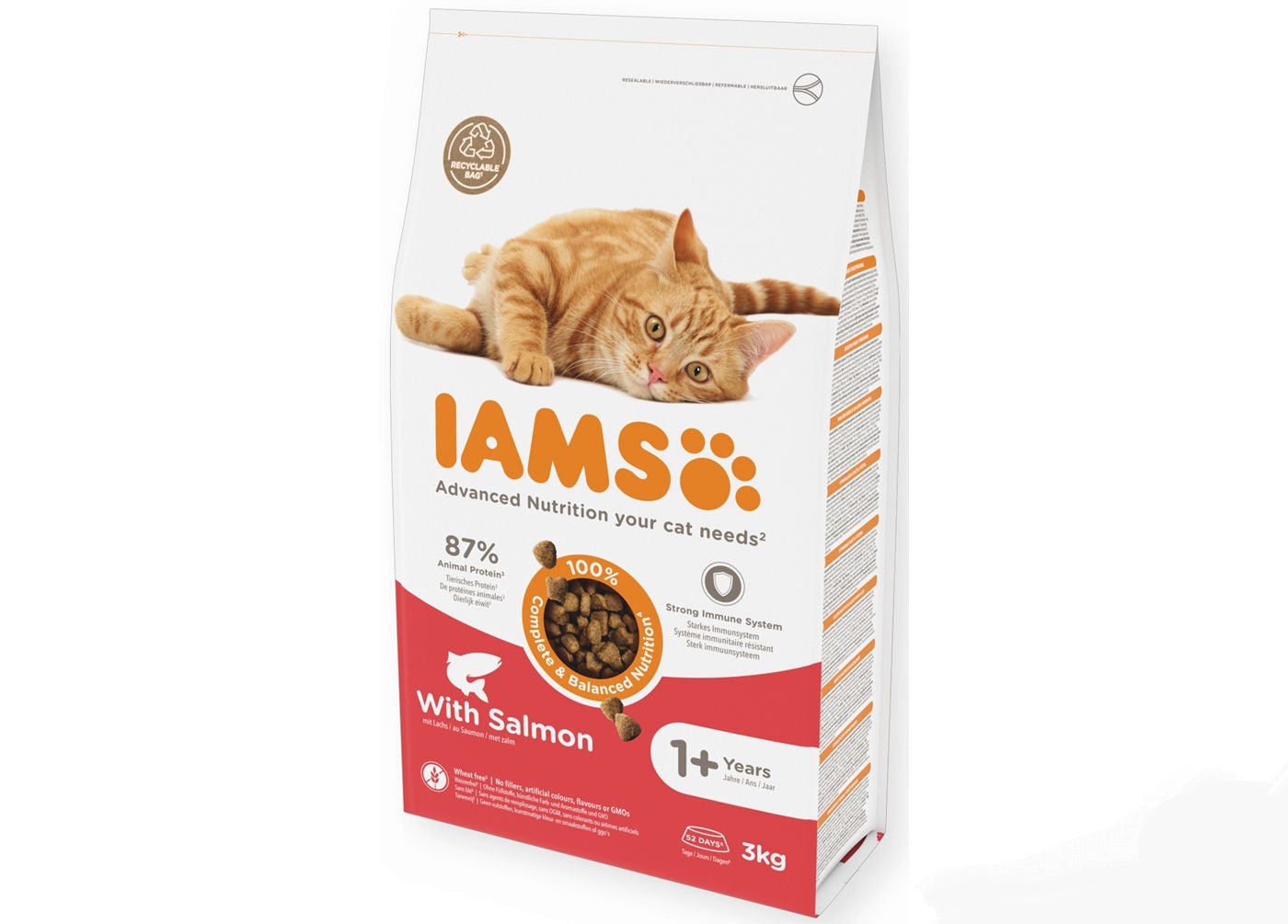 IAMS - Adult Dry Cat Food with Salmon 2kg - Buy Online SPR Centre UK