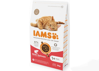 IAMS - Adult Dry Cat Food with Salmon 2kg - Buy Online SPR Centre UK