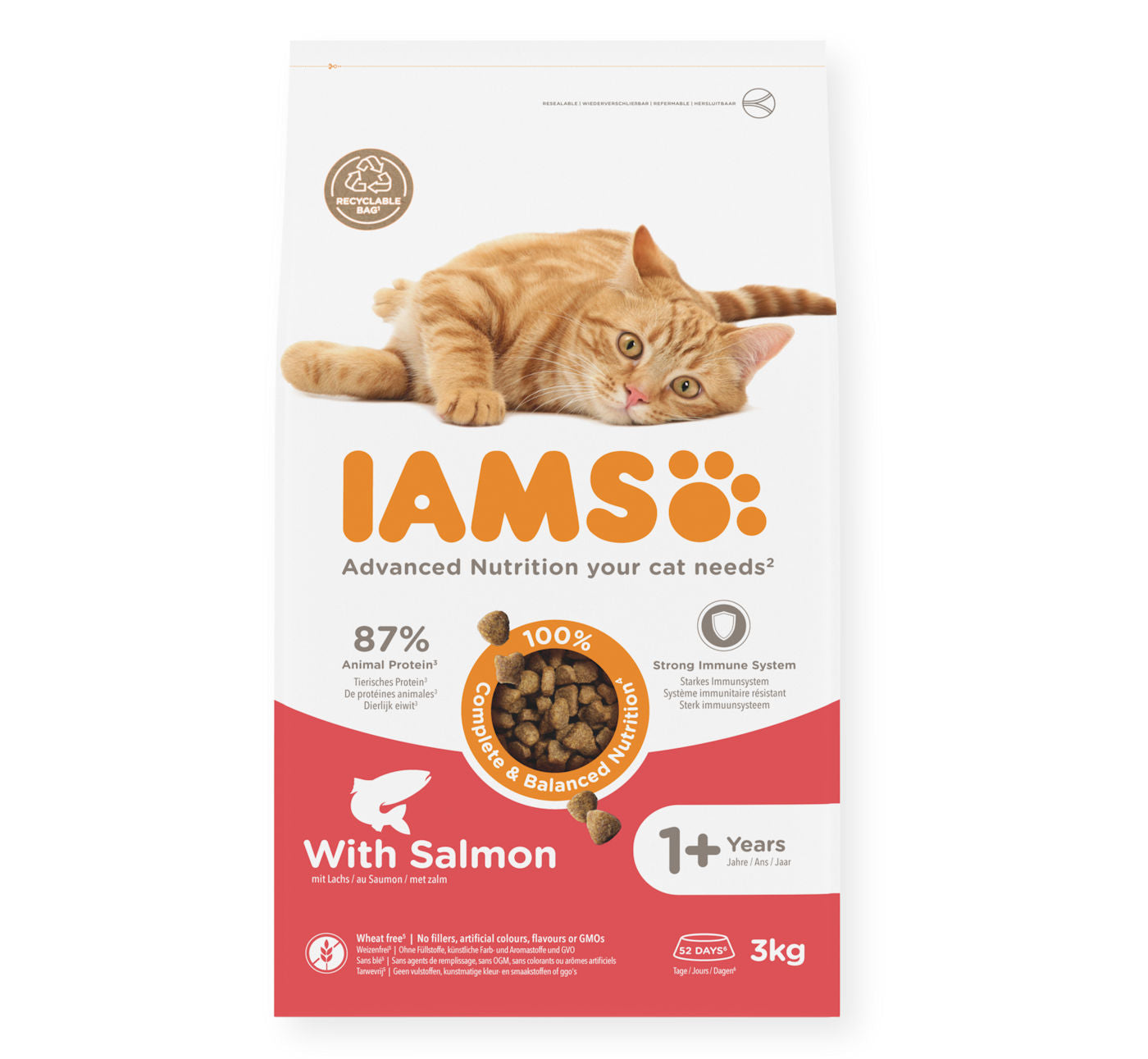 IAMS - Adult Dry Cat Food with Salmon 2kg - Buy Online SPR Centre UK