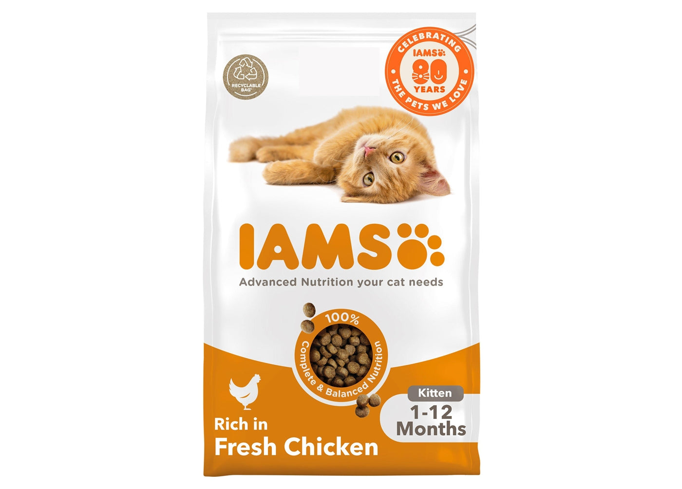 IAMS For Vitality - Kitten Food with Fresh Chicken 2kg - Buy Online SPR Centre UK