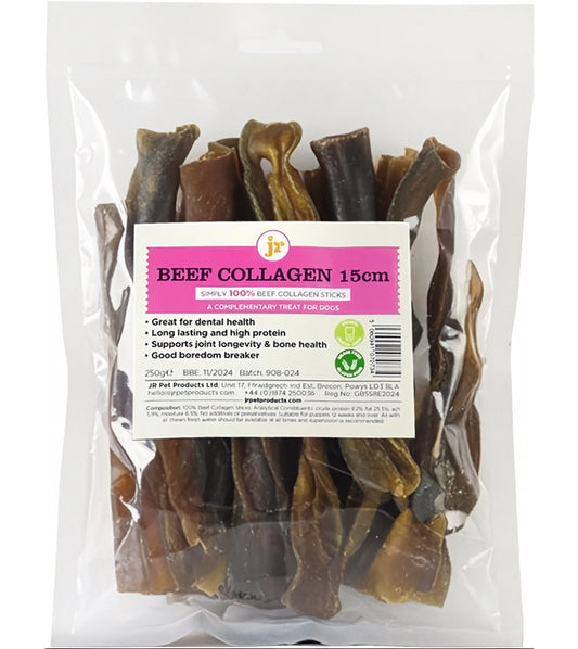 JR Pet Products - Beef Collagen Sticks 250g - Buy Online SPR Centre UK