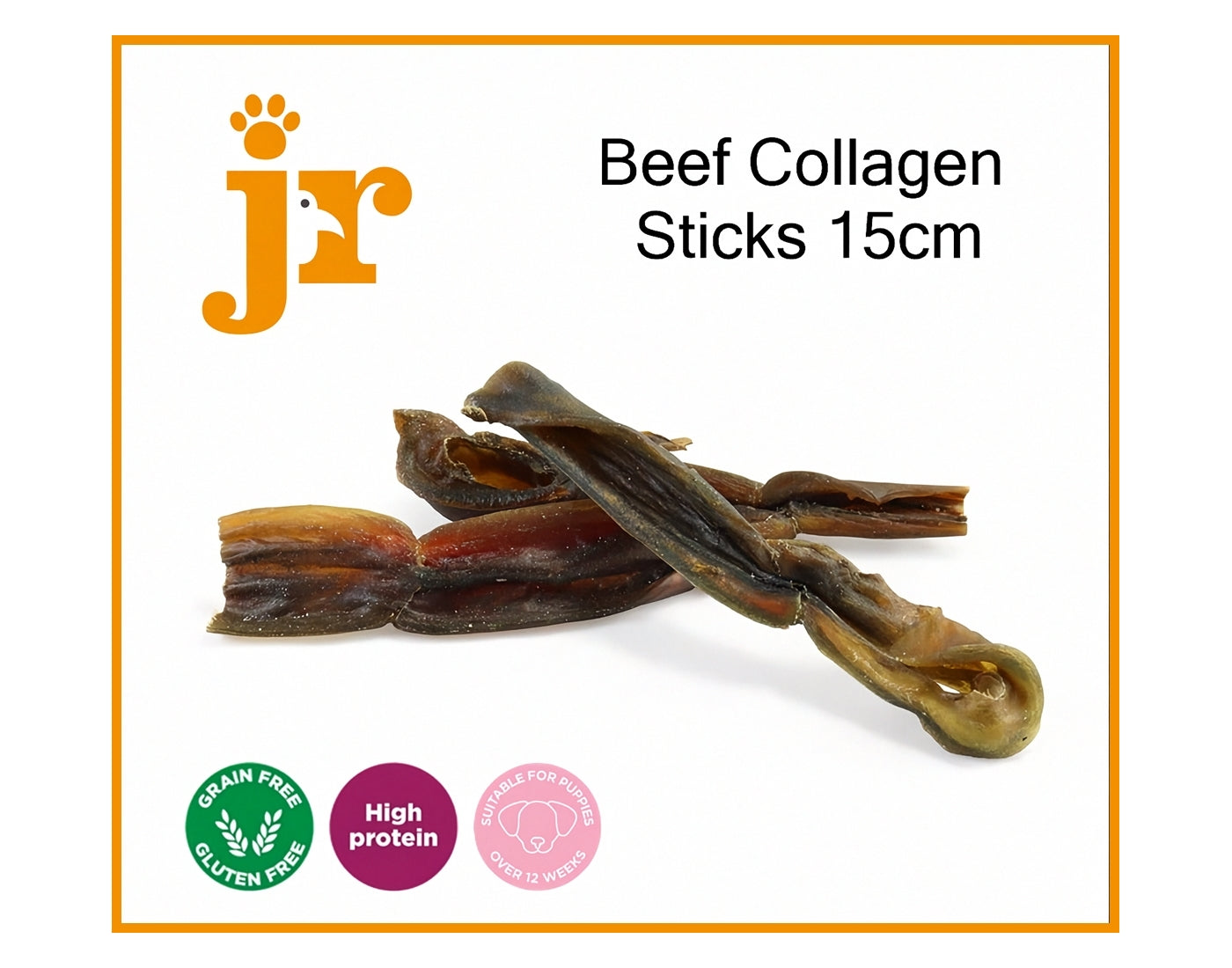 JR Pet Products - Beef Collagen Sticks 250g - Buy Online SPR Centre UK