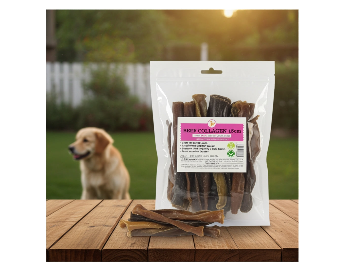 JR Pet Products - Beef Collagen Sticks 250g - Buy Online SPR Centre UK