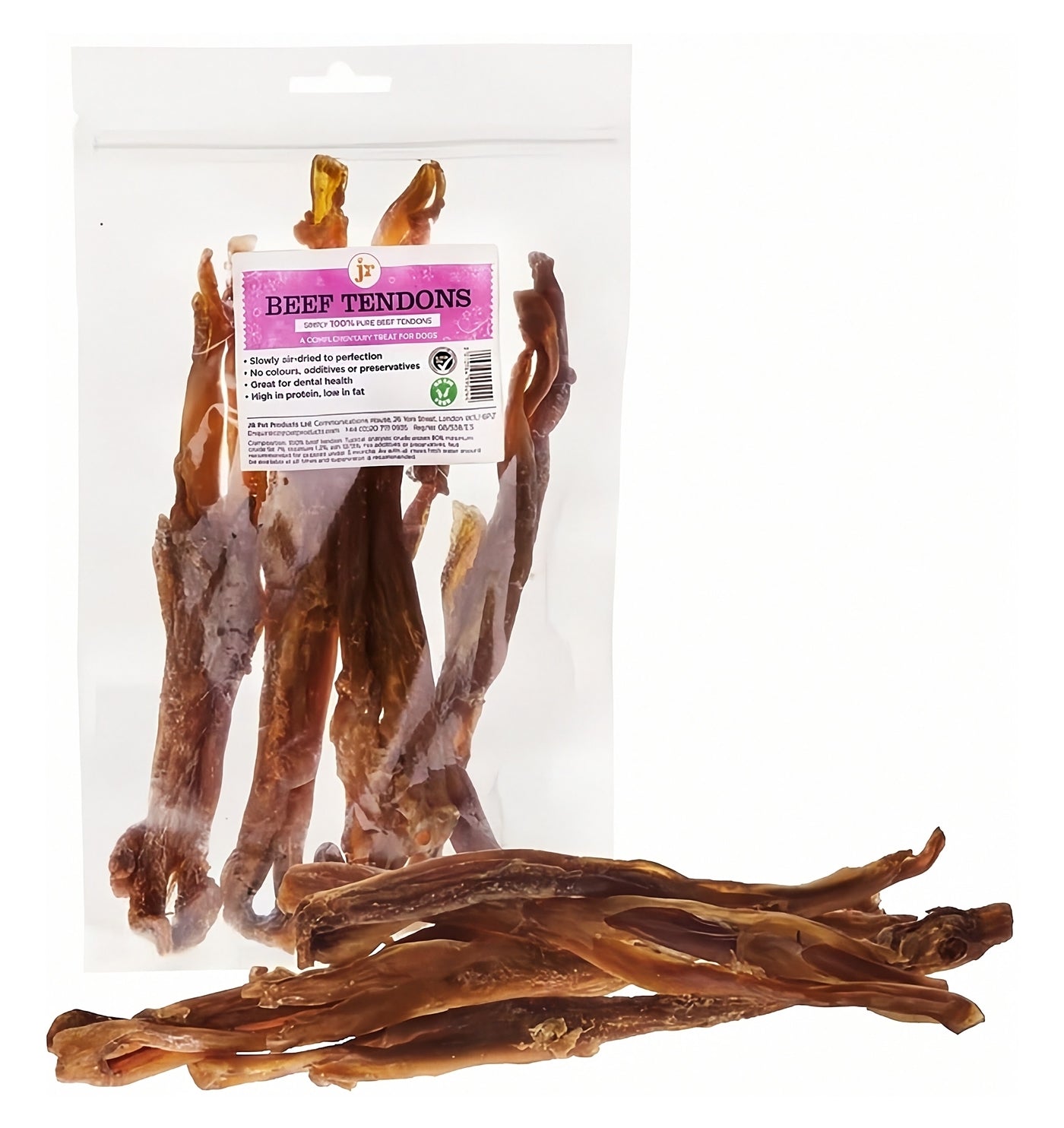 JR Pet Products - Beef Tendons 250g - Buy Online SPR Centre UK