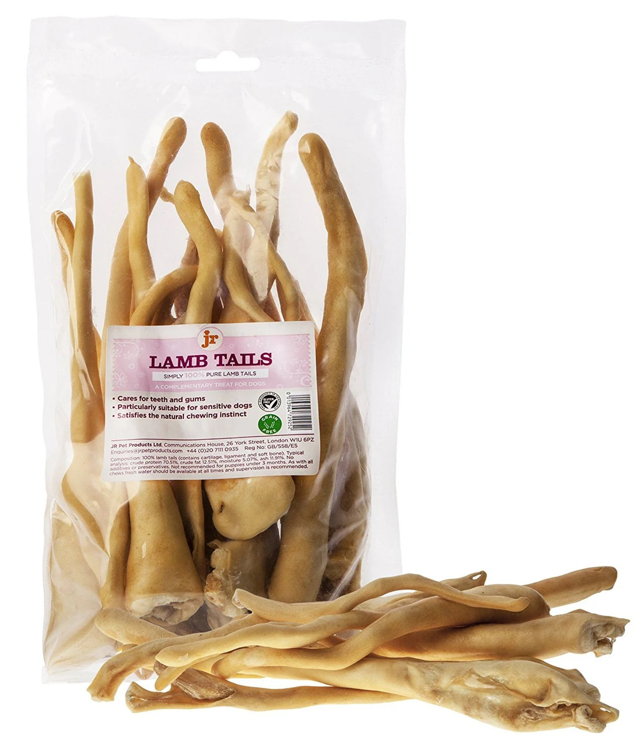 JR Pet Products - Lamb Tails 250g - Buy Online SPR Centre UK