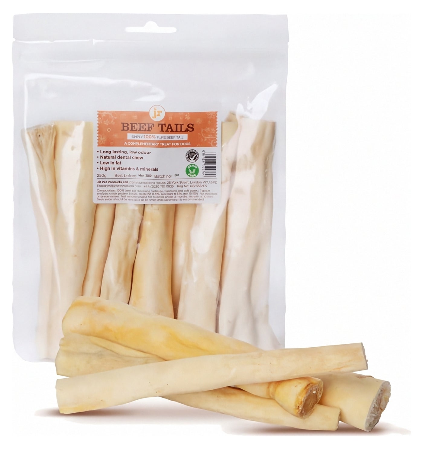 JR Pet Products - Beef Tails 250g - Buy Online SPR Centre UK