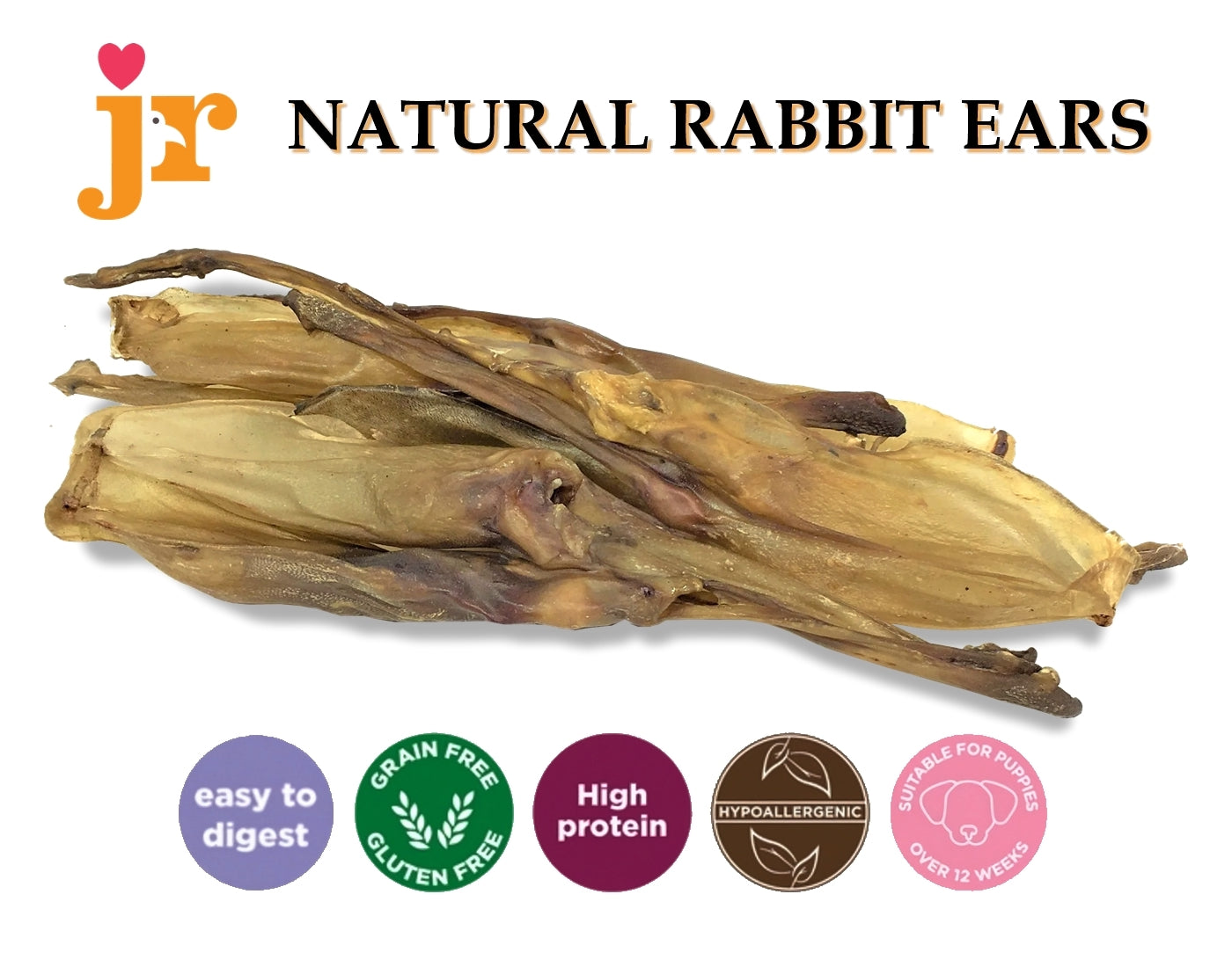 JR Pet Products - Natural Rabbits Ears 100g - Buy Online SPR Centre UK