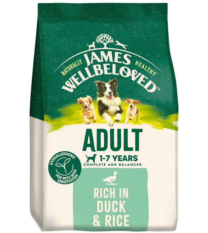 James Wellbeloved Adult Dog Food - Duck & Rice 2kg - Buy Online SPR Centre UK