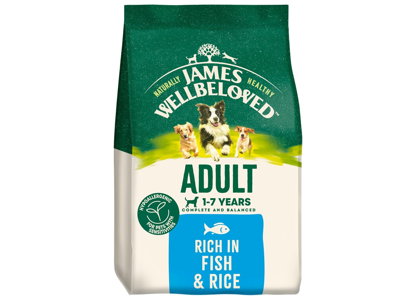 James Wellbeloved Adult Dog Food - Fish & Rice 2kg - Buy Online SPR Centre UK