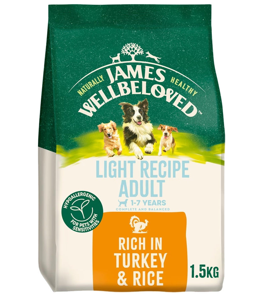 James Wellbeloved Adult Light Dog Food - Turkey & Rice 1.5kg - Buy Online SPR Centre UK
