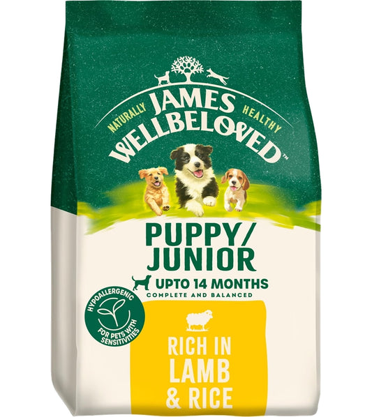 James Wellbeloved - Puppy/Junior Lamb & Rice Dog Food 2kg - Buy Online SPR Centre UK