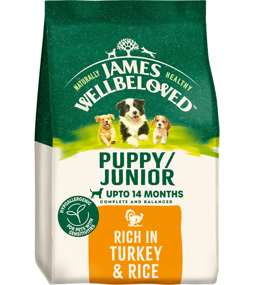 James Wellbeloved - Puppy/Junior Turkey & Rice Dog Food - Buy Online SPR Centre UK