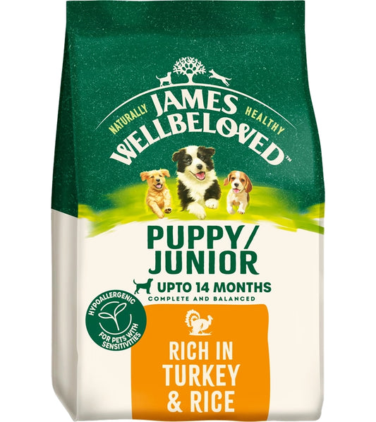 James Wellbeloved - Puppy/Junior Turkey & Rice Dog Food - Buy Online SPR Centre UK