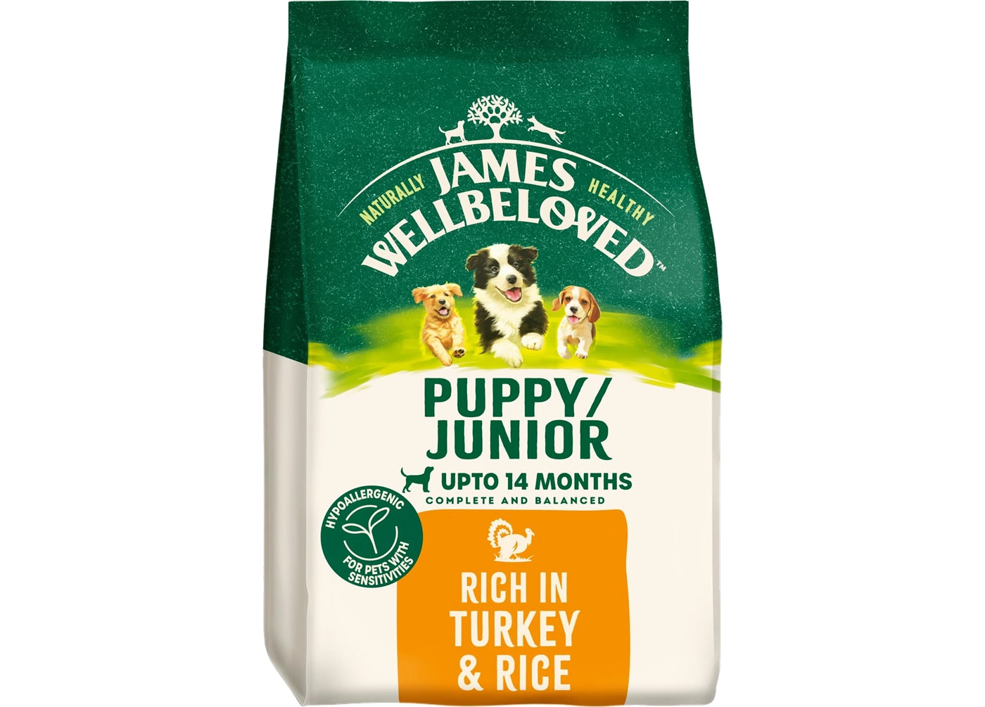 James Wellbeloved - Puppy/Junior Turkey & Rice Dog Food - Buy Online SPR Centre UK