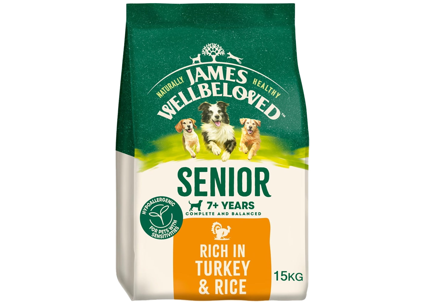 James Wellbeloved Senior Dog Food - Turkey & Rice - Buy Online SPR Centre UK