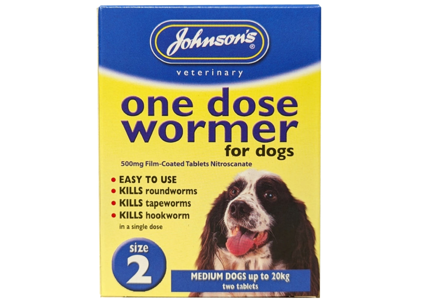 Johnson's - One Dose Wormer for Medium Dogs 8-20kg - Buy Online SPR Centre UK