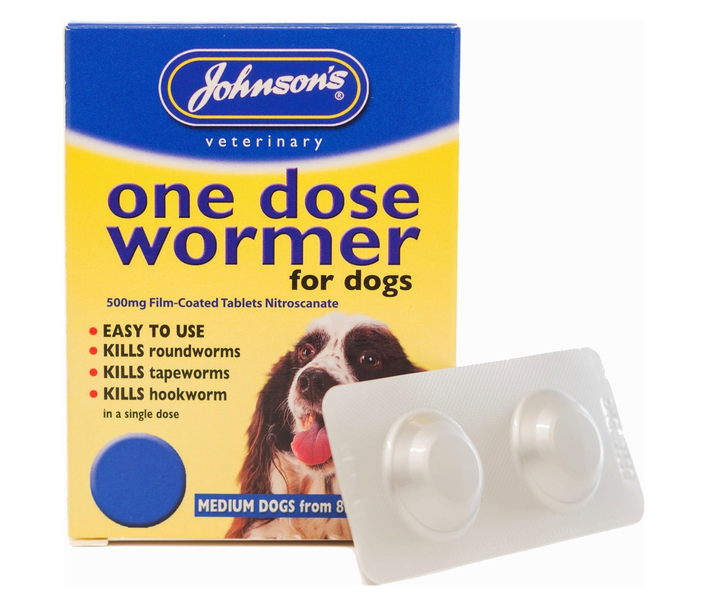 Johnson's - One Dose Wormer for Medium Dogs 8-20kg - Buy Online SPR Centre UK