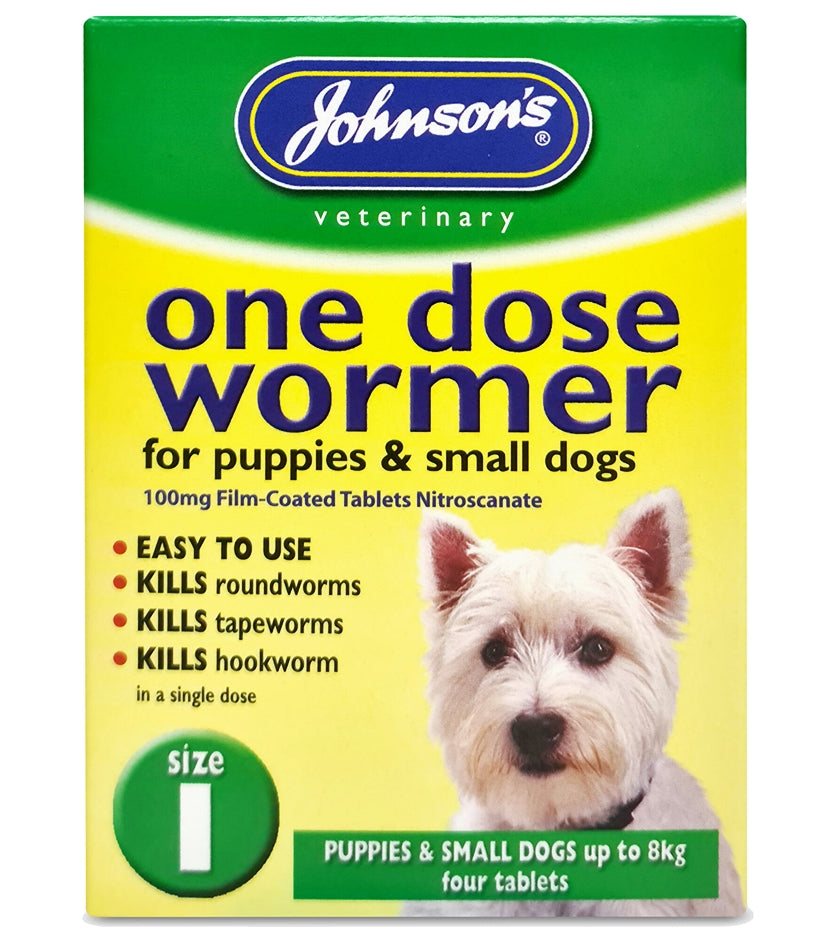 Johnson's - One Dose Wormer for Puppies & Small Dogs - Buy Online SPR Centre UK