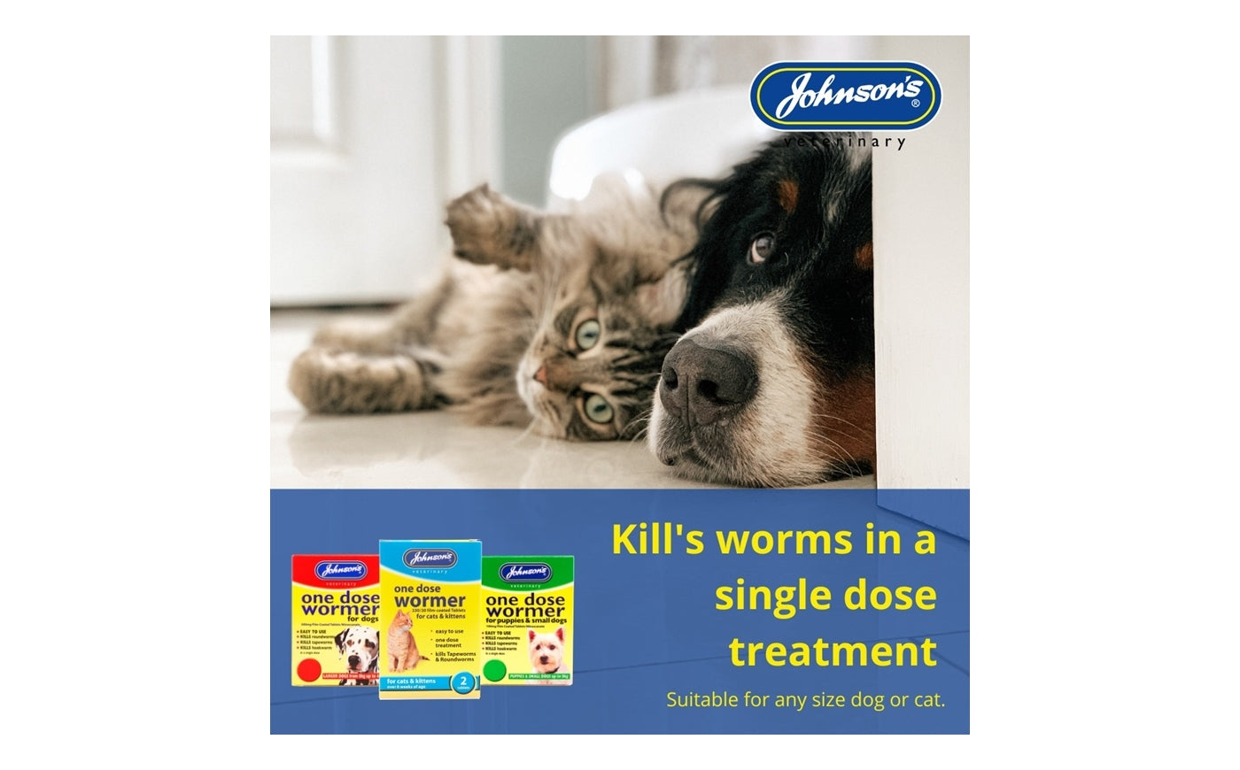 Johnson's - One Dose Wormer for Puppies & Small Dogs - Buy Online SPR Centre UK