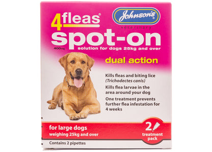 Johnson's 4fleas Spot-on for Large Dogs - Buy Online SPR Centre UK