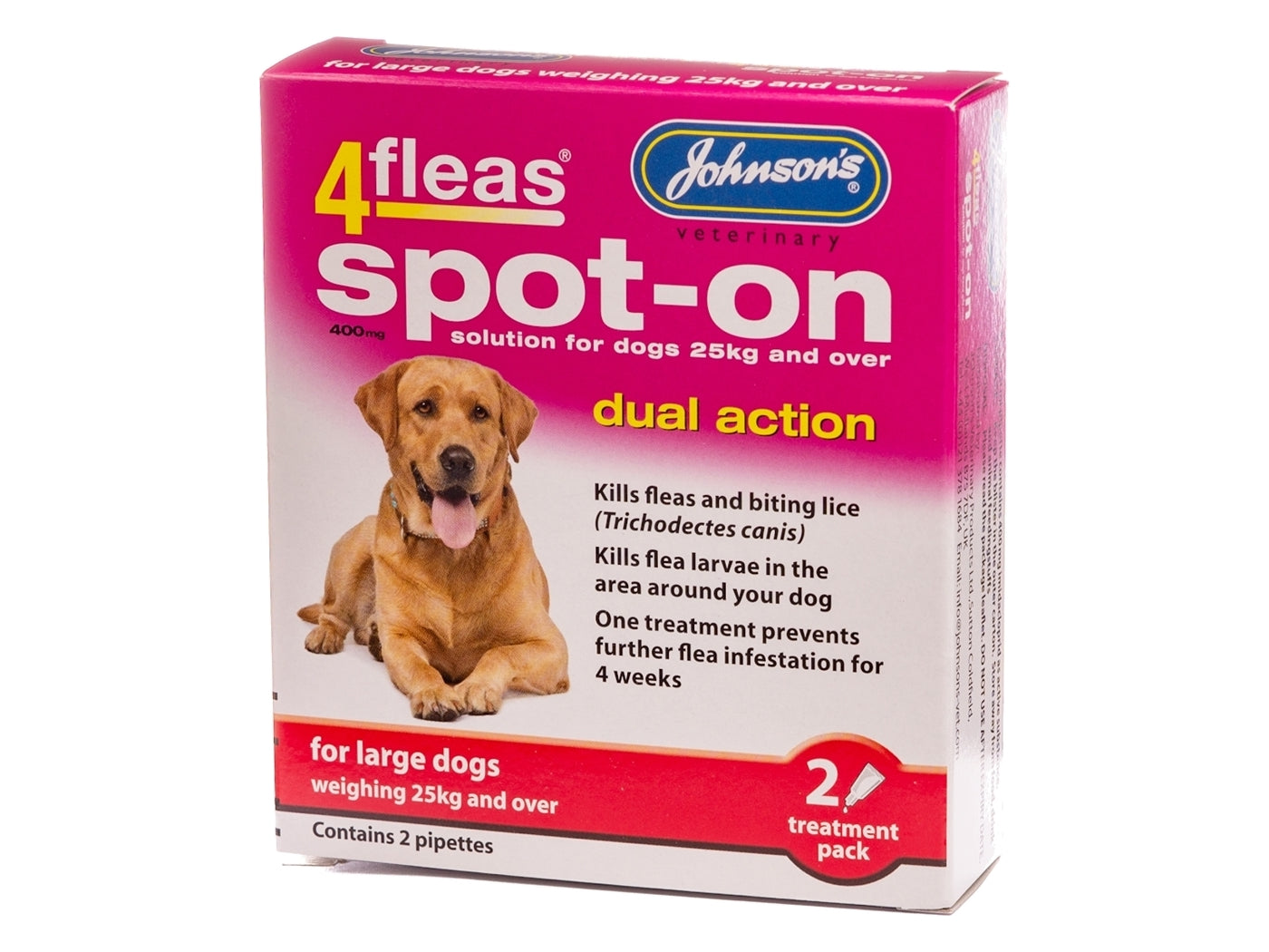 Johnson's 4fleas Spot-on for Large Dogs - Buy Online SPR Centre UK