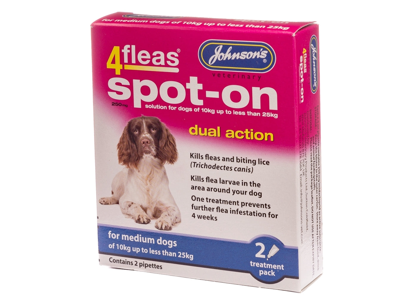 Johnson's 4fleas Spot-on for Medium Dogs - Buy Online SPR Centre UK
