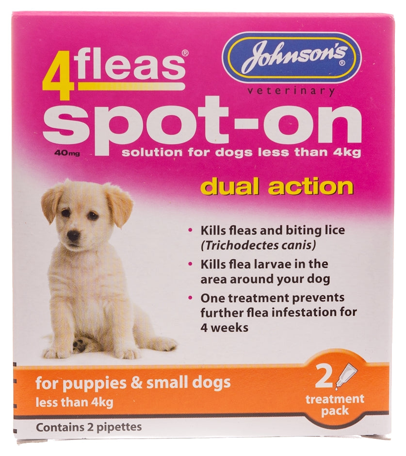 Johnson's 4fleas Spot-on for Puppies & Small Dogs - Buy Online SPR Centre UK