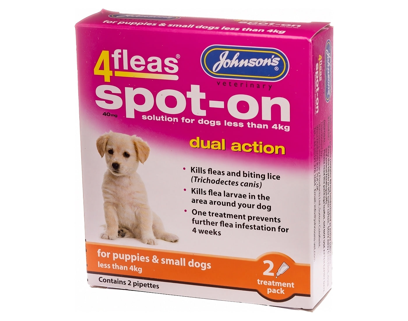 Johnson's 4fleas Spot-on for Puppies & Small Dogs - Buy Online SPR Centre UK