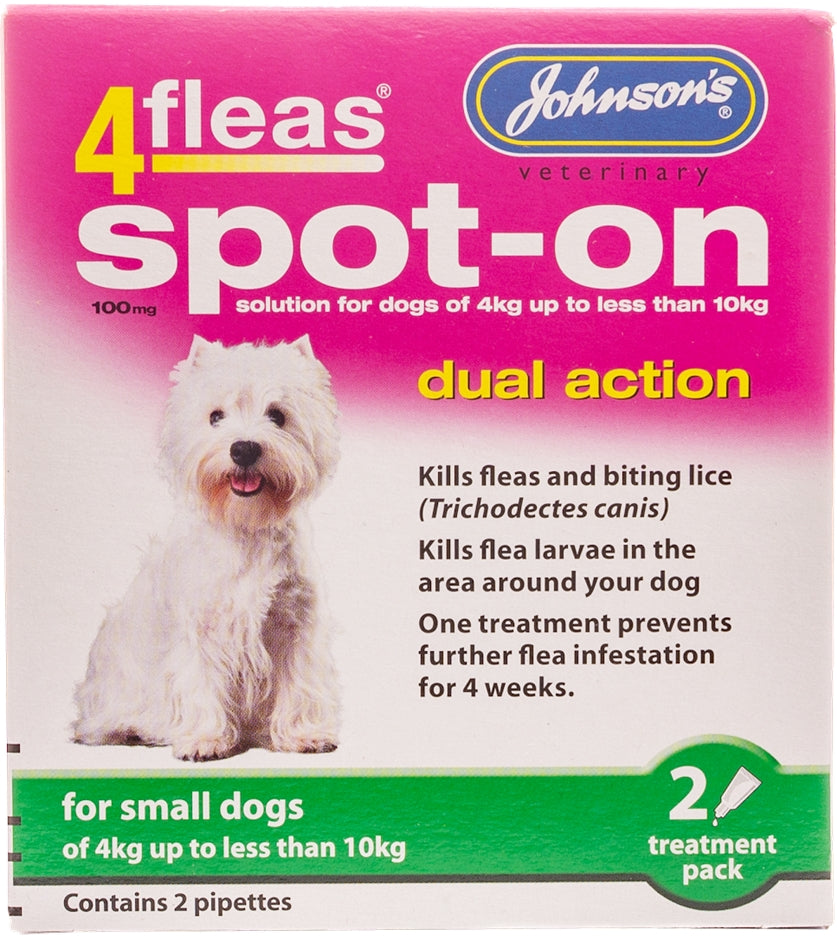 Johnson's 4fleas Spot-on for Small Dogs - Buy Online SPR Centre UK