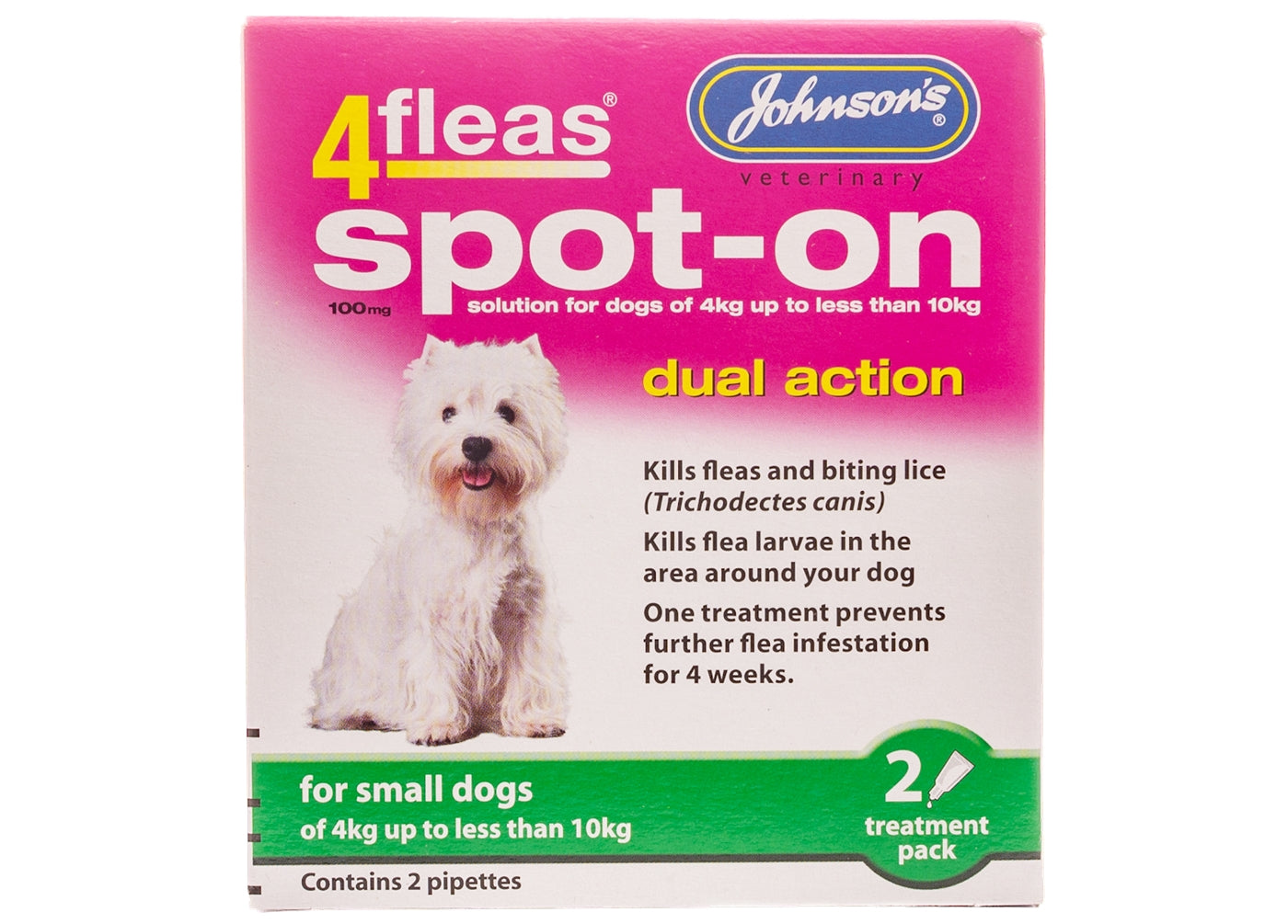 Johnson's 4fleas Spot-on for Small Dogs - Buy Online SPR Centre UK