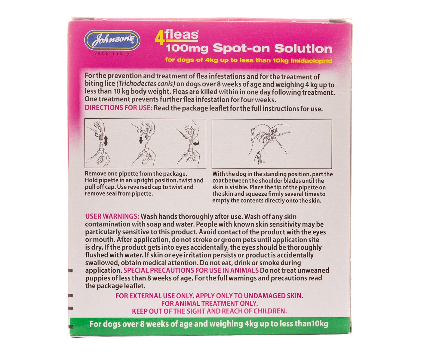 Johnson's 4fleas Spot-on for Small Dogs - Buy Online SPR Centre UK