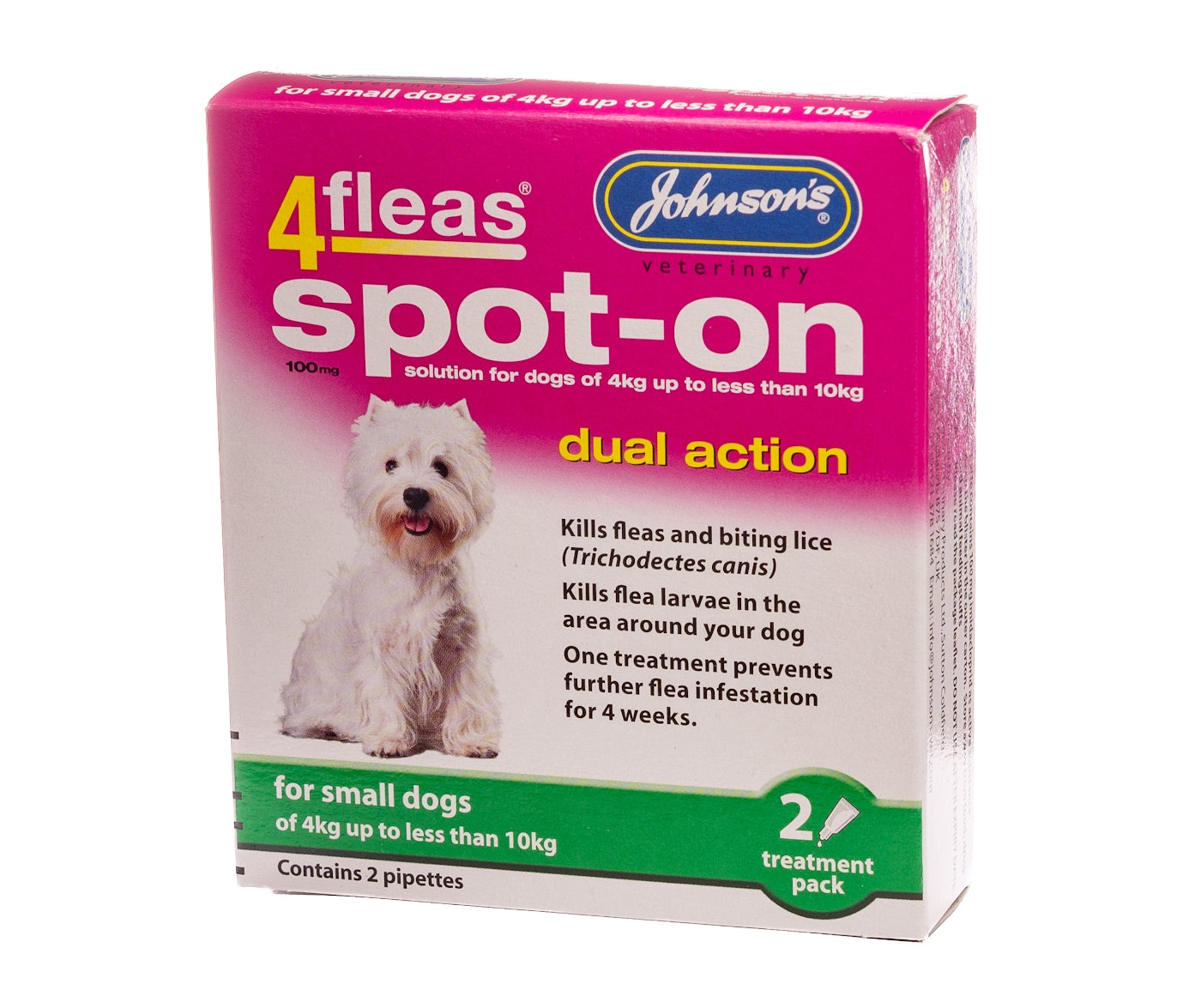 Johnson's 4fleas Spot-on for Small Dogs - Buy Online SPR Centre UK