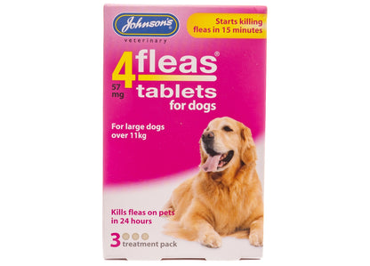 Johnson's 4fleas Tablets for Large Dogs - 3 x tablets - Buy Online SPR Centre UK