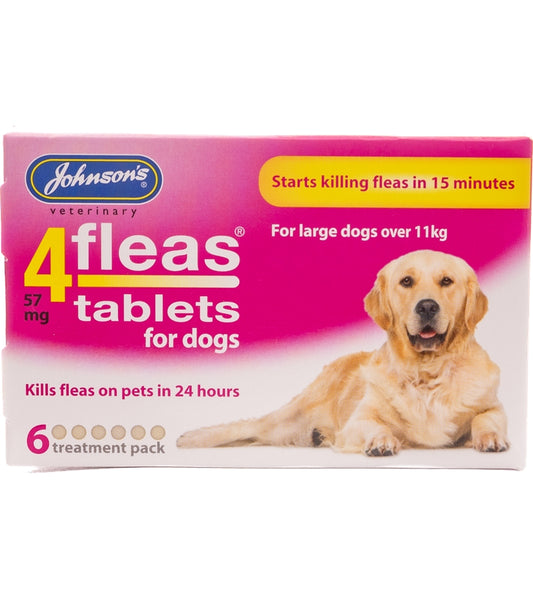 Johnson's 4fleas Tablets for Large Dogs - 6 x tablets - Buy Online SPR Centre UK