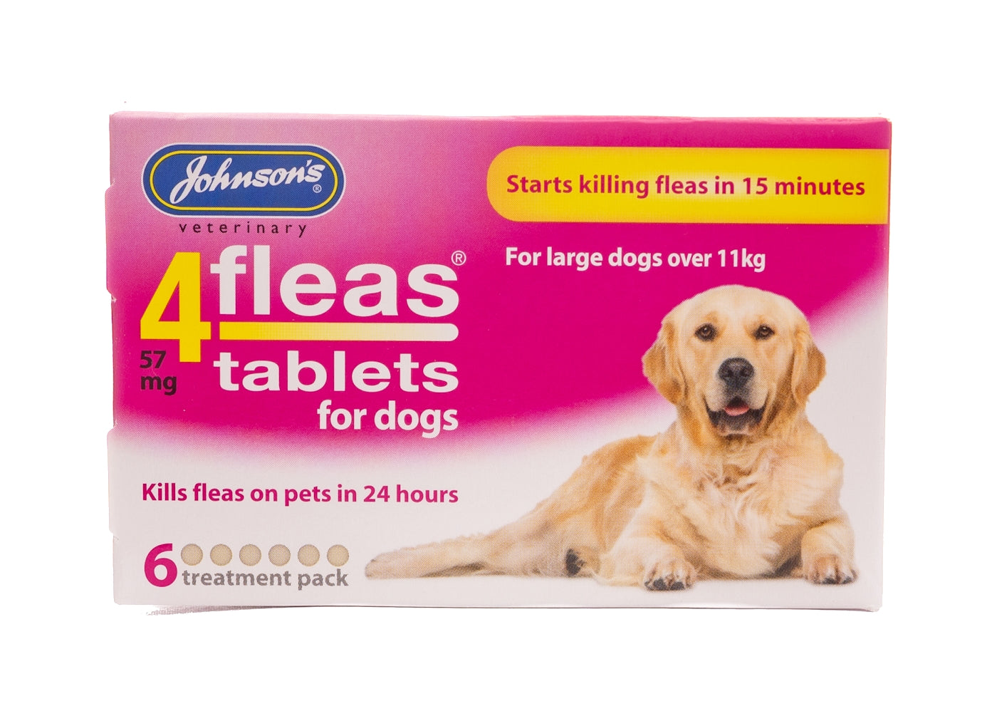 Johnson's 4fleas Tablets for Large Dogs - 6 x tablets - Buy Online SPR Centre UK